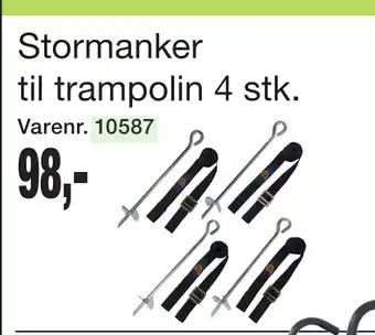 Harald Nyborg Stormanker til trampolin 4 stk tilbud