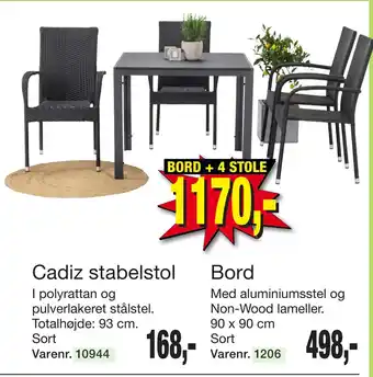 Harald Nyborg BORD + 4 STOLE tilbud