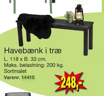 Harald Nyborg Havebænk i træ tilbud