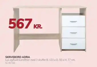 Daells Bolighus SKRIVEBORD ADRIA tilbud