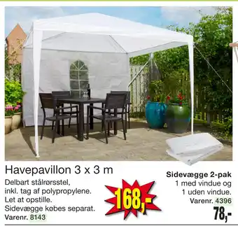 Harald Nyborg Havepavillon 3 x 3 m tilbud