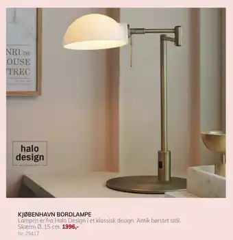 Daells Bolighus KJØBENHAVN BORDLAMPE tilbud