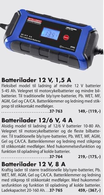 Biltema Batterilader 12 V, 1,5 A tilbud