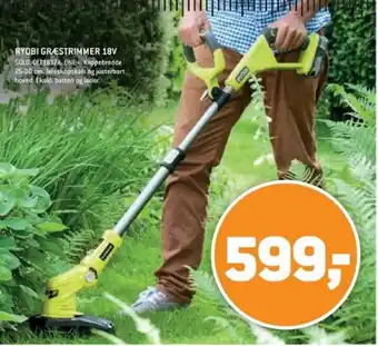 XL-BYG RYOBI GRÆSTRIMMER 18V tilbud