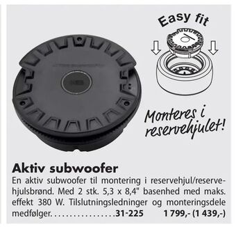 Biltema Aktiv subwoofer tilbud