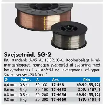 Svejsetråd, SG-2