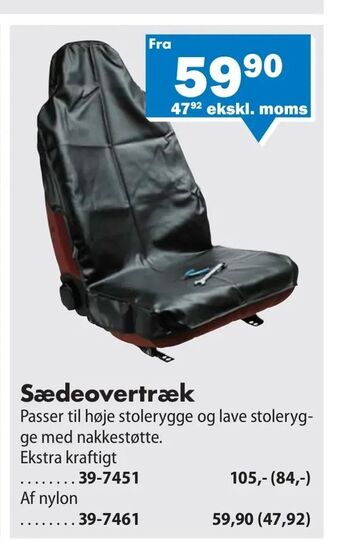Biltema Sædeovertræk tilbud