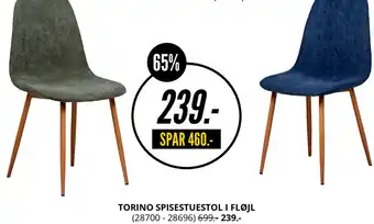 Torino Spisestuestol I Fløjl