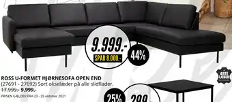 My Home Ross U-Formet Hjørnesofa Open End tilbud