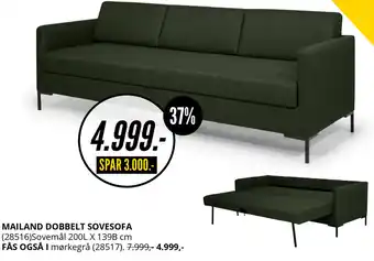 My Home Mailand Dobbelt Sovesofa tilbud