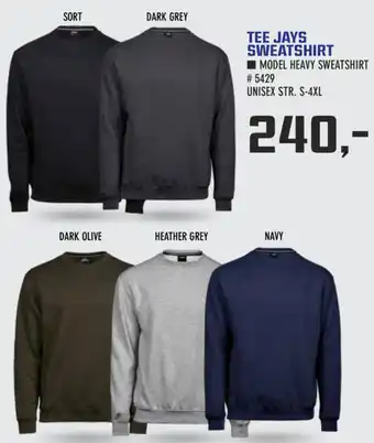 Sport 24 Tee Jays Sweatshirt tilbud