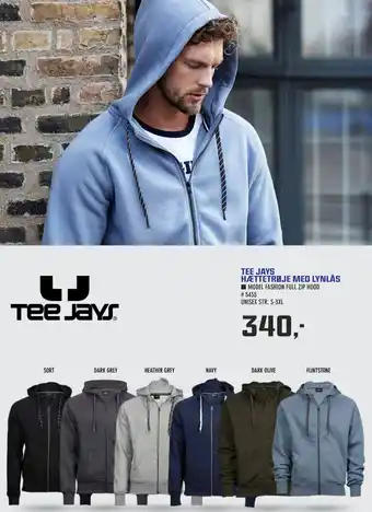 Tee Jays Hættetrøje Med Lynlås