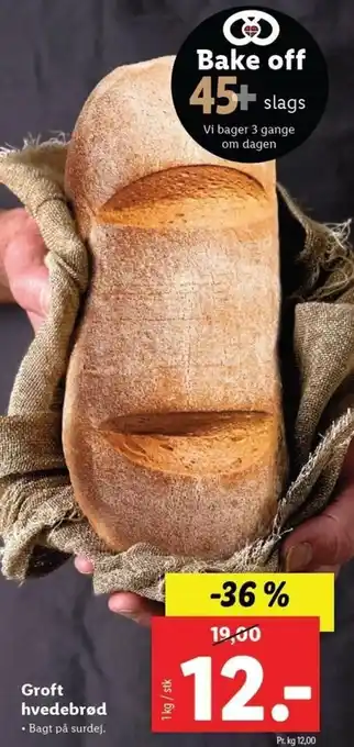 Lidl Groft Hvedebrød 1 Kg tilbud