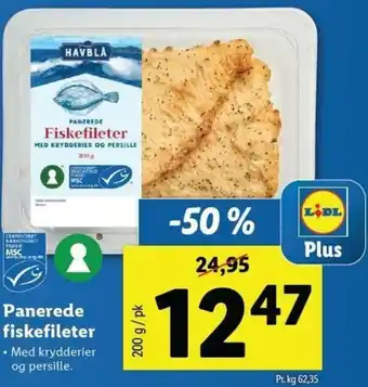 Lidl Panerede Fiskefileter 200g tilbud