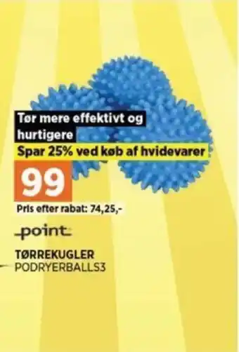 Power TØRREKUGLER PODRYERBALLS3 tilbud