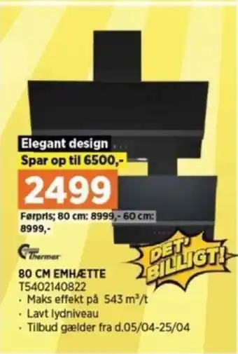 Power 80 CM EMHÆTTE T5402140822 tilbud
