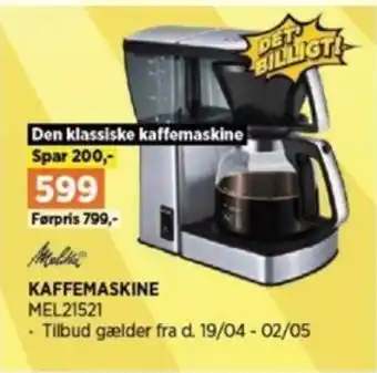 Power KAFFEMASKINE MEL21521 tilbud