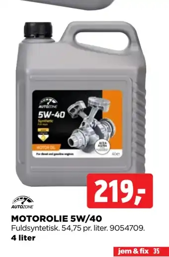 jem & fix MOTOROLIE 5W/40 tilbud