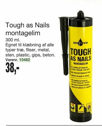 Harald Nyborg Tough as Nails montagelim tilbud