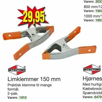 Harald Nyborg Limklemmer 150 mm tilbud