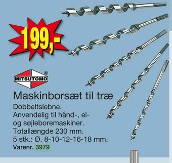Maskinborsæt til træ