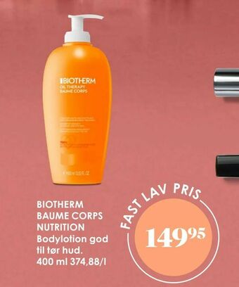 Matas Biotherm baume corps nutrition tilbud