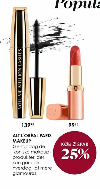 Matas Alt l'oréal paris makeup tilbud