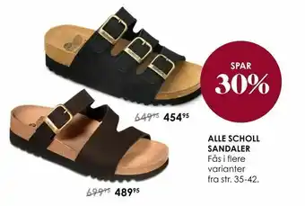 Matas Alle scholl sandaler tilbud