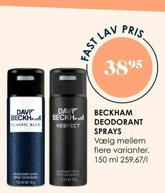 Matas Beckham deodorant sprays tilbud