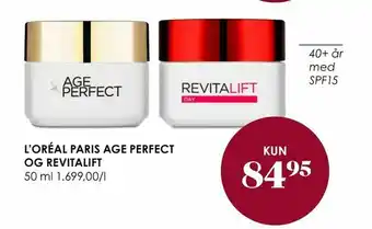 Matas L'oréal paris age perfect og revitalift tilbud