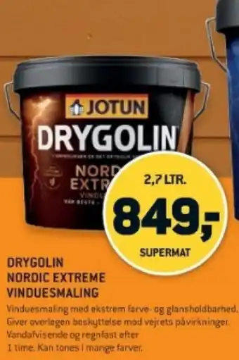 XL-BYG DRYGOLIN NORDIC EXTREME VINDUESMALING tilbud