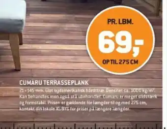 XL-BYG CUMARU TERRASSEPLANK tilbud