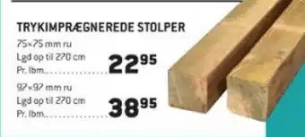 TRYKIMPRÆGNEREDE STOLPER
