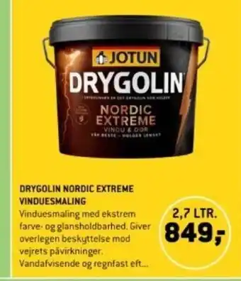 XL-BYG DRYGOLIN NORDIC EXTREME VINDUESMALING tilbud