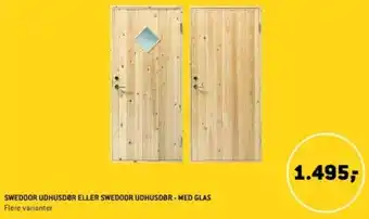 XL-BYG SWEDOOR UDHUSDØR ELLER SWEDOOR UDHUSDOR-MED GLAS tilbud