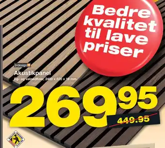 Bauhaus Akustikpanel tilbud