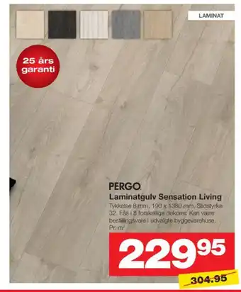 Bauhaus Laminatgulv Sensation Living tilbud