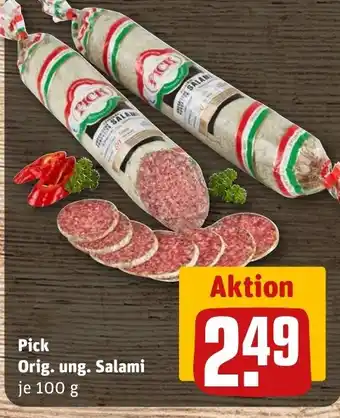 REWE DE Pick Orig. ung. Salami tilbud