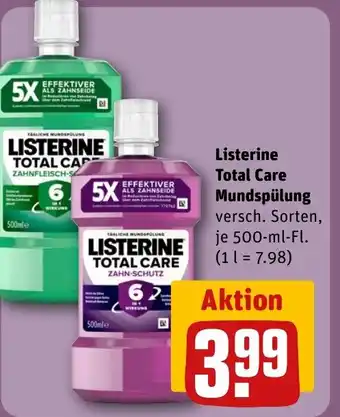REWE DE Listerine Total Care Mundspülung tilbud