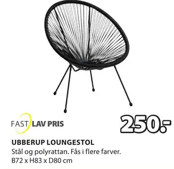 JYSK UBBERUP LOUNGESTOL tilbud