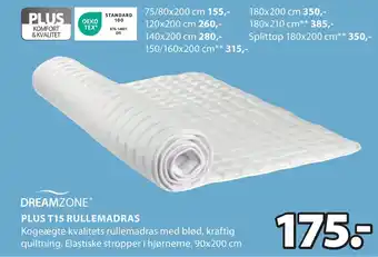 JYSK PLUS T15 RULLEMADRAS tilbud