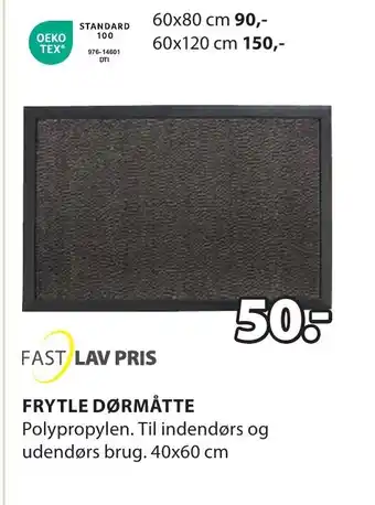 JYSK FRYTLE DØRMÅTTE tilbud