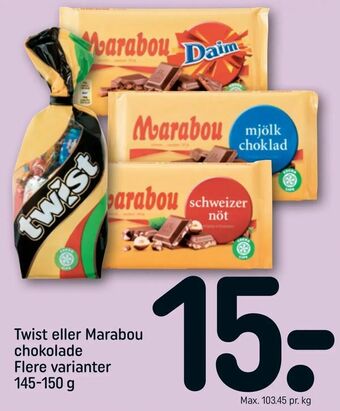 Twist eller Marabou chokolade