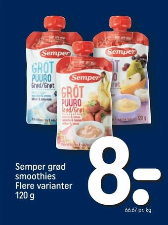 REMA 1000 Semper grød smoothies tilbud