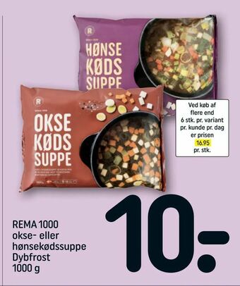 REMA 1000 REMA 1000 okse- eller hønsekødssuppe tilbud