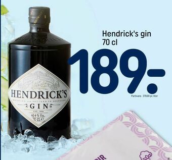 REMA 1000 Hendrick's gin tilbud