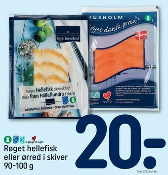 REMA 1000 Røget hellefisk eller ørred i skiver tilbud