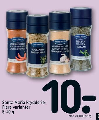REMA 1000 Santa Maria krydderier tilbud