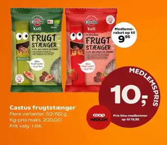 Coop.dk Castus frugtstænger tilbud