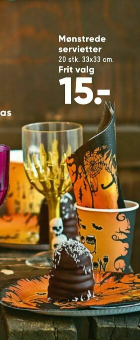 Bilka Mønstrede servietter tilbud